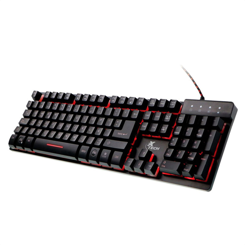 Teclado Gamer Xtech Xtk-520s, Retroiluminado 3c / Multimedia