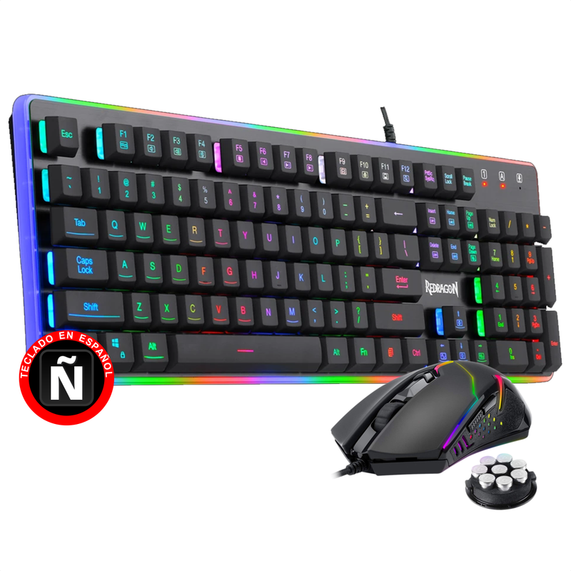 Combo Gamer Redragon Teclado Semi-mecánico K509 + Mouse M601