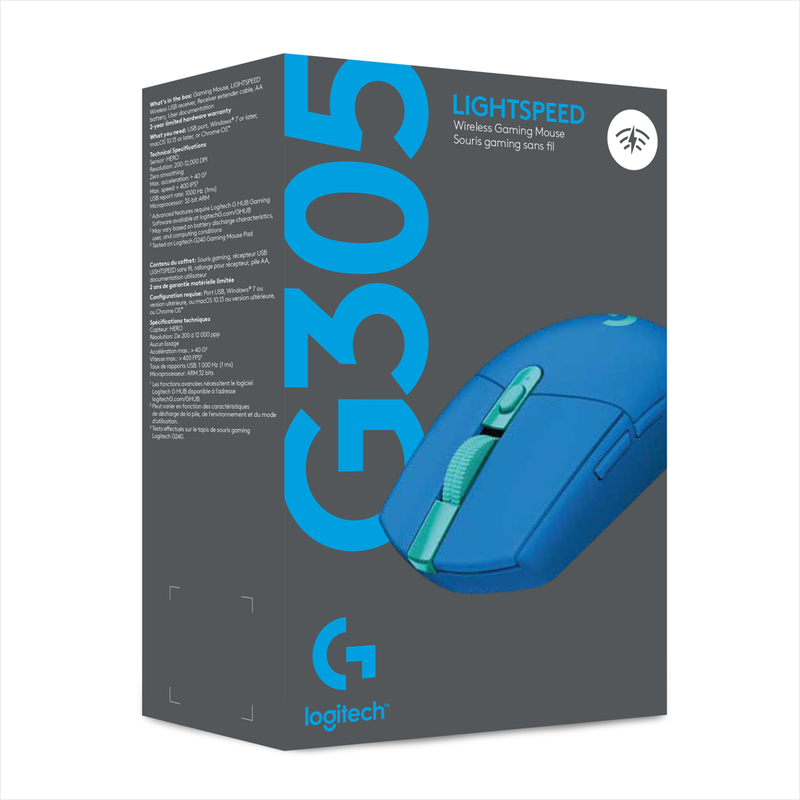 Mouse Gamer Inalámbrico Logitech G305 / 12000dpi - Azul