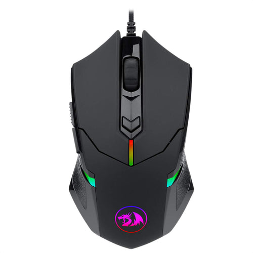 Mouse Gamer Redragon M601 RGB Centrophorus 2 7200 DPI 6 Botones Programables Pesas Ajustables Sensor Pixart