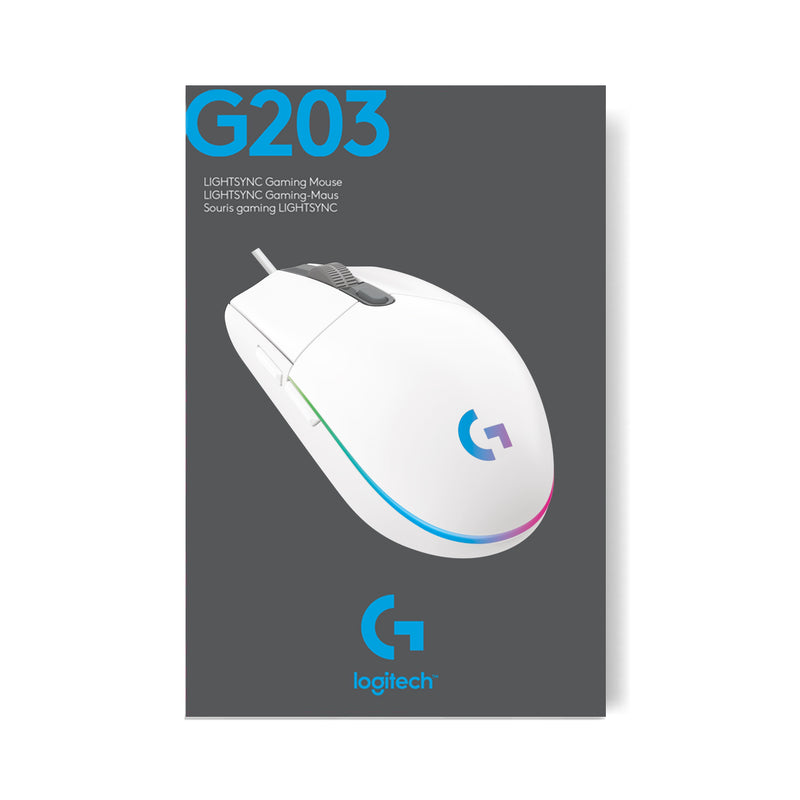 Mouse Gamer Logitech G203 Lightsync Rgb / 8000dpi - Blanco