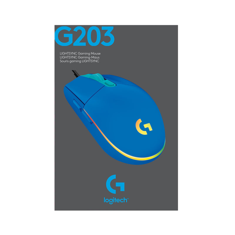 Mouse Gamer Logitech G203 Lightsync Rgb / 8000dpi - Azul