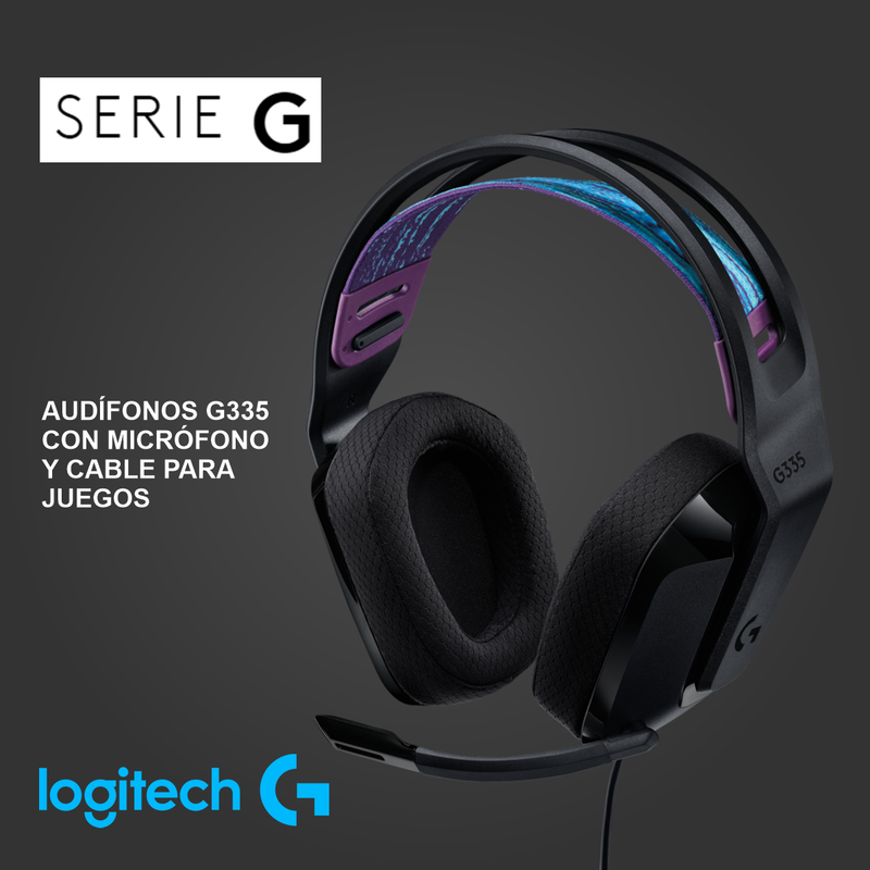 Diadema Gamer Logitech G335 / Color & Confort, Pc, Ps5, Xbox