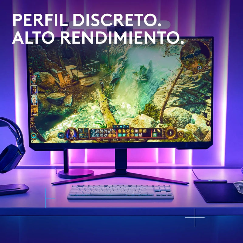 Teclado Gamer Mecánico Logitech G515 Tkl Con Rgb Lightsync Blanco