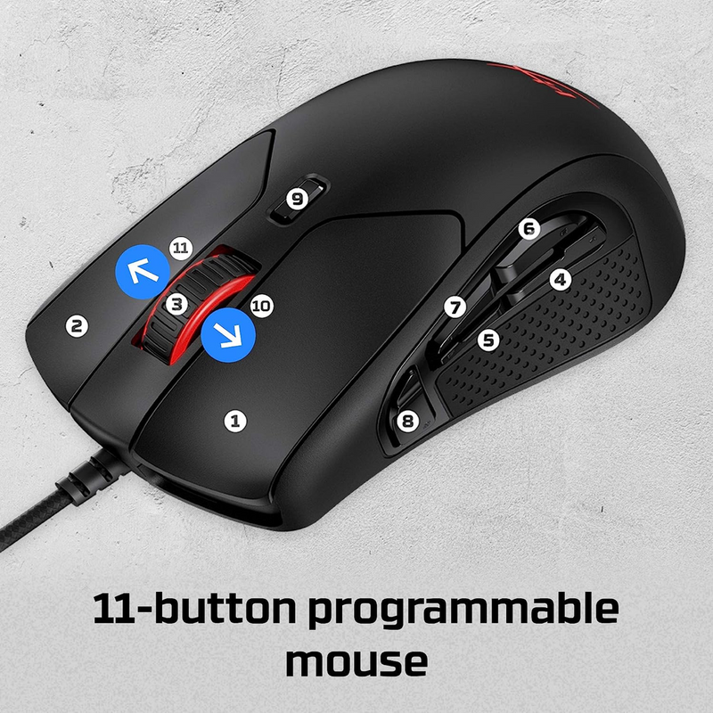 Hyperx Pulsefire Raid Mouse Gamer Rgb Programable 11 Botones