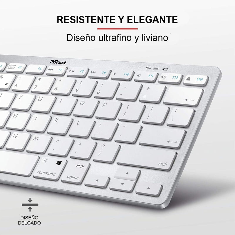 Teclado Bluetooth Inalámbrico Multidispositivo Trust Nado