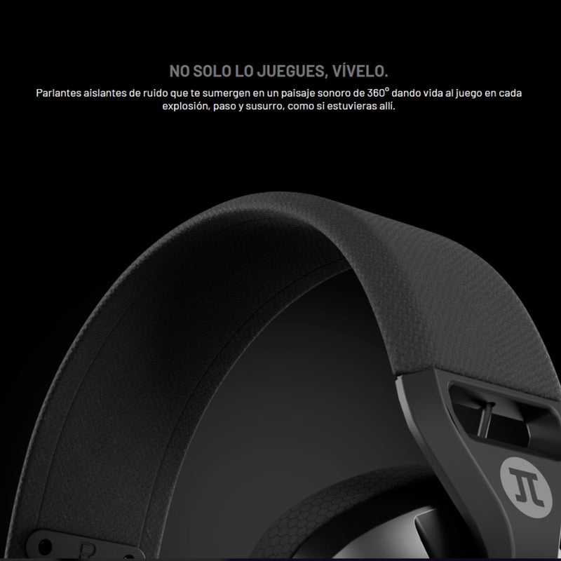 Diadema Gamer Primus Arcus 360bt, Microfono Extraible, Conexión USB 2.4Ghz / Negro