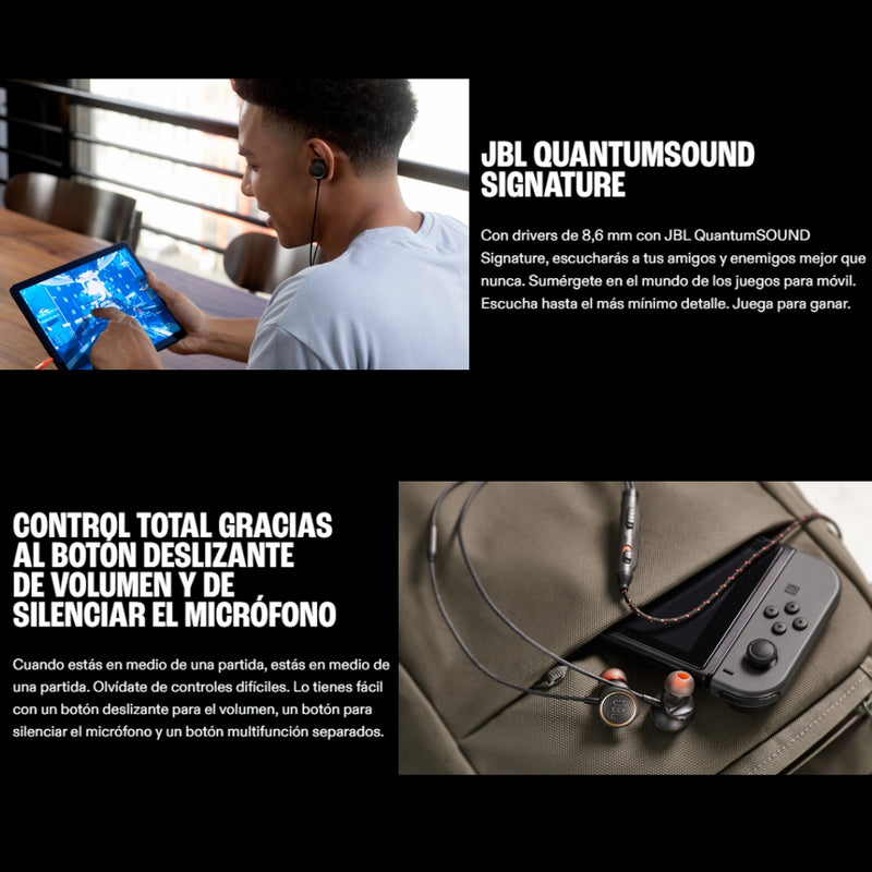 Audifonos Alambricos 3.5mm Jbl Quantum 50 Control Integrado
