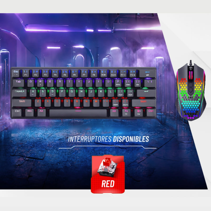 Combo Gamer 2 En 1 Teclado Y Mouse T-dagger Main Force Lite
