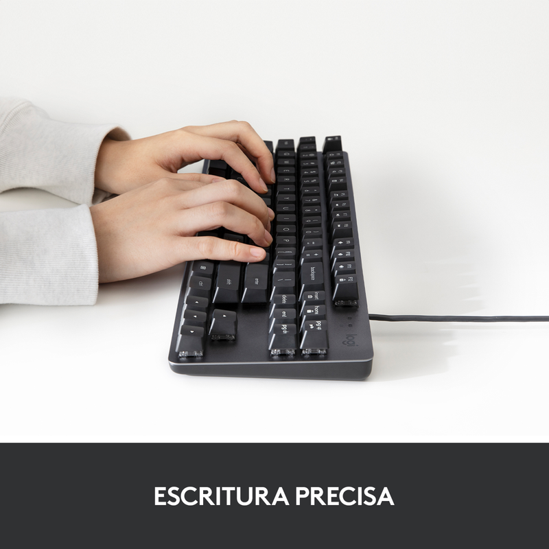 Teclado Mecánico Logitech K835 TKL con Diseño Compacto en Aluminio, Inglés