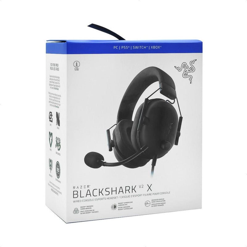 Razer Auriculares BlackShark V2 X Sonido 7.1 Mic HyperClear Cancelación Ruido PC Consolas Móvil - Total Black