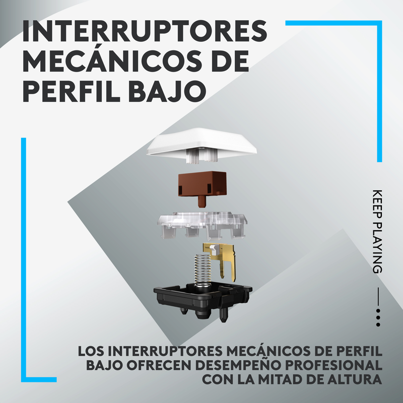 Teclado Gamer Mecánico Logitech G815, Lightsync Rgb - Blanco