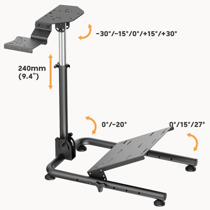 Soporte Universal Plegable para Simulador Timón y Palanca TechGo SPTG-03, Compatible Logitech y +