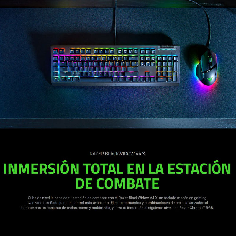 Razer Blackwidow V4 X, Teclado Gamer Mecánico Rgb Esp Yellow