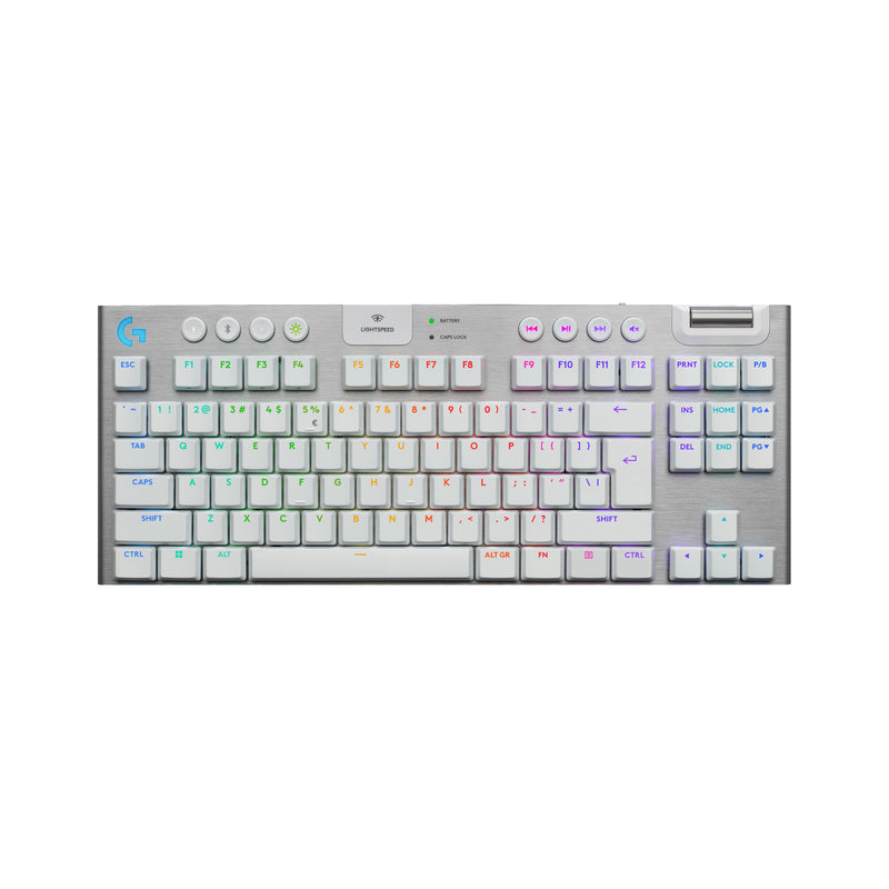 Teclado Gamer Mecánico Logitech G915 X Lightspeed Tkl, Wht