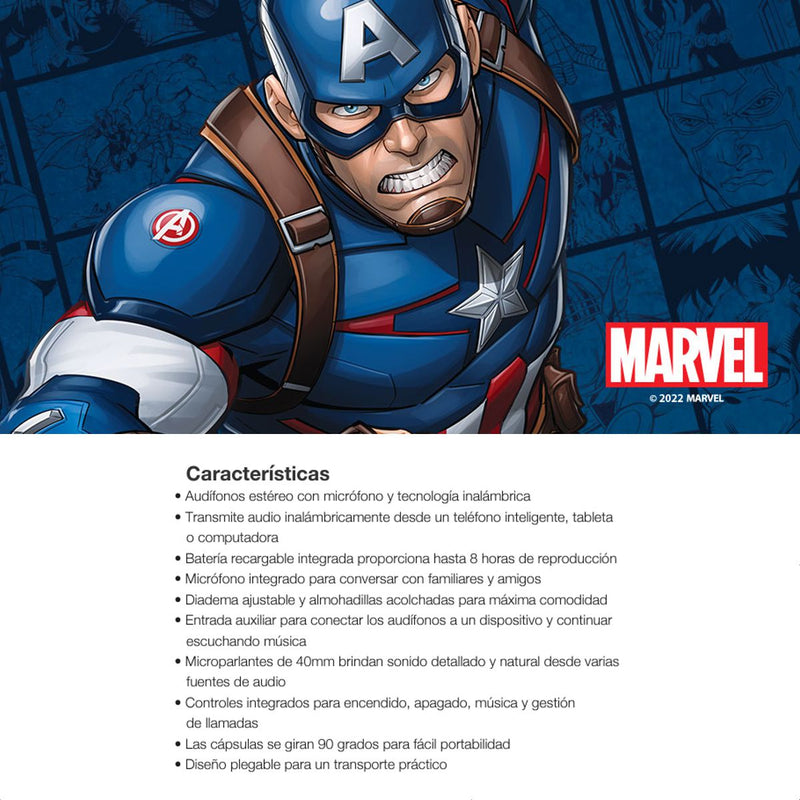 Diadema Inalámbrica Micrófono Xtech Edición Capitán América