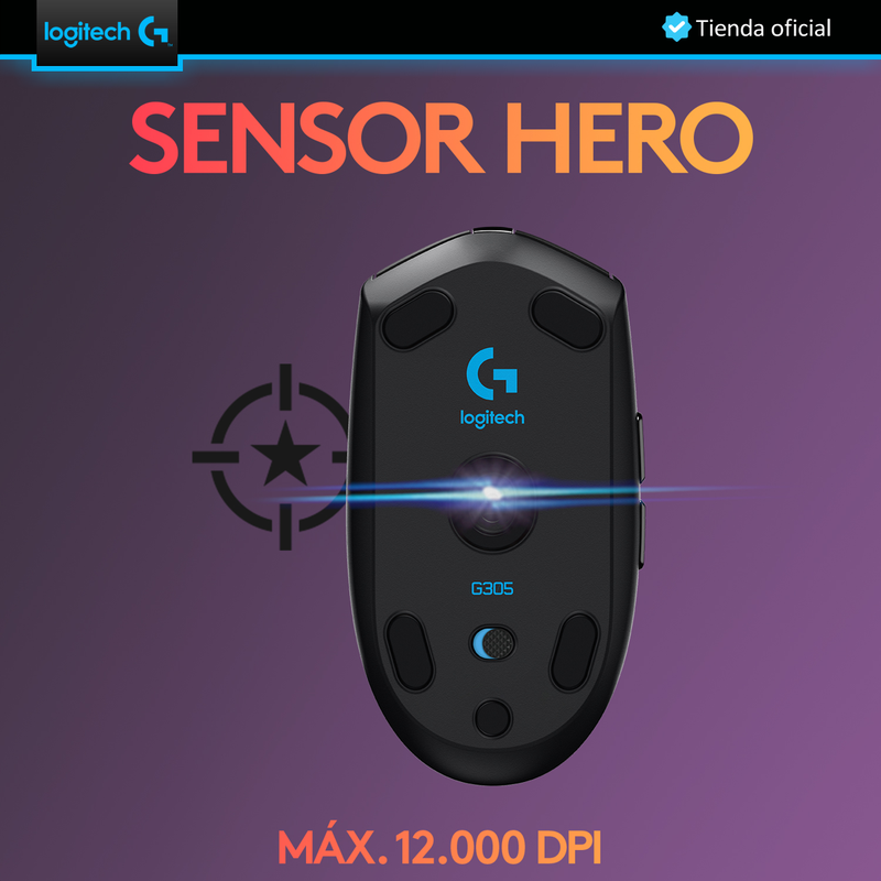Mouse Gamer Inalámbrico Logitech G305 / 12000dpi - Negro