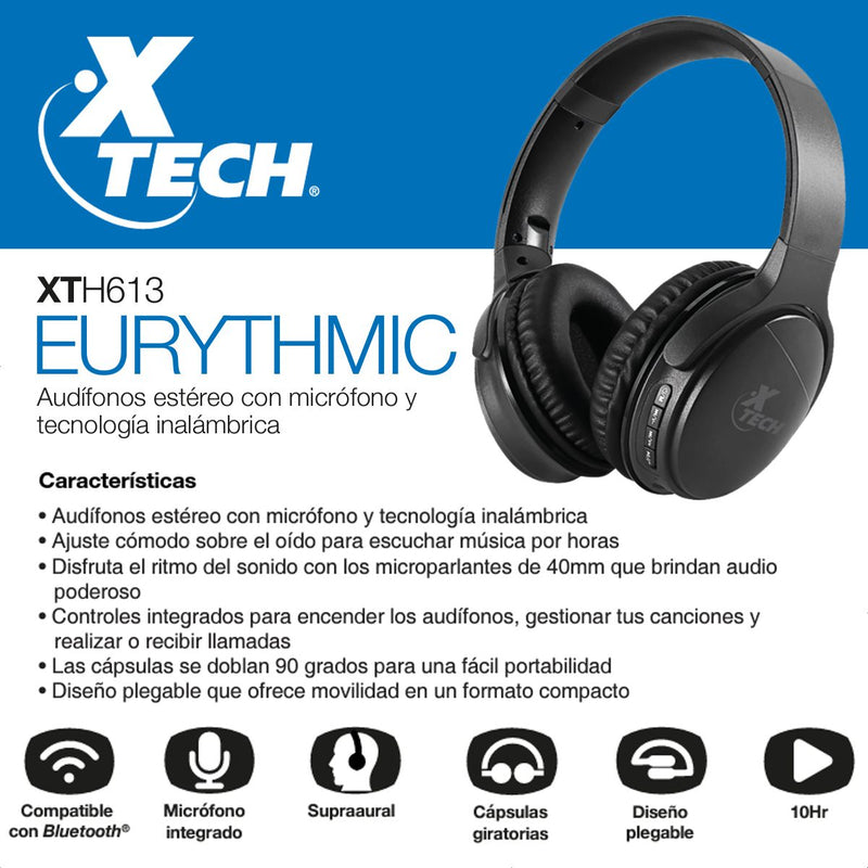 Audífonos Bluetooth 5.0 Xtech Xth-613, Micrófono / Micro Sd