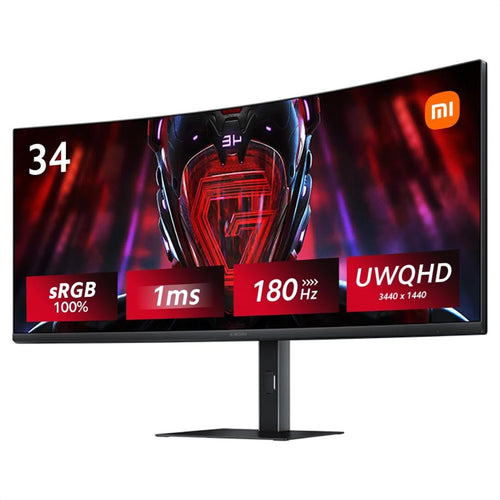 Monitor Gamer Curvo 34'' Xiaomi G34wqi Ultrawide, 1ms, 180hz