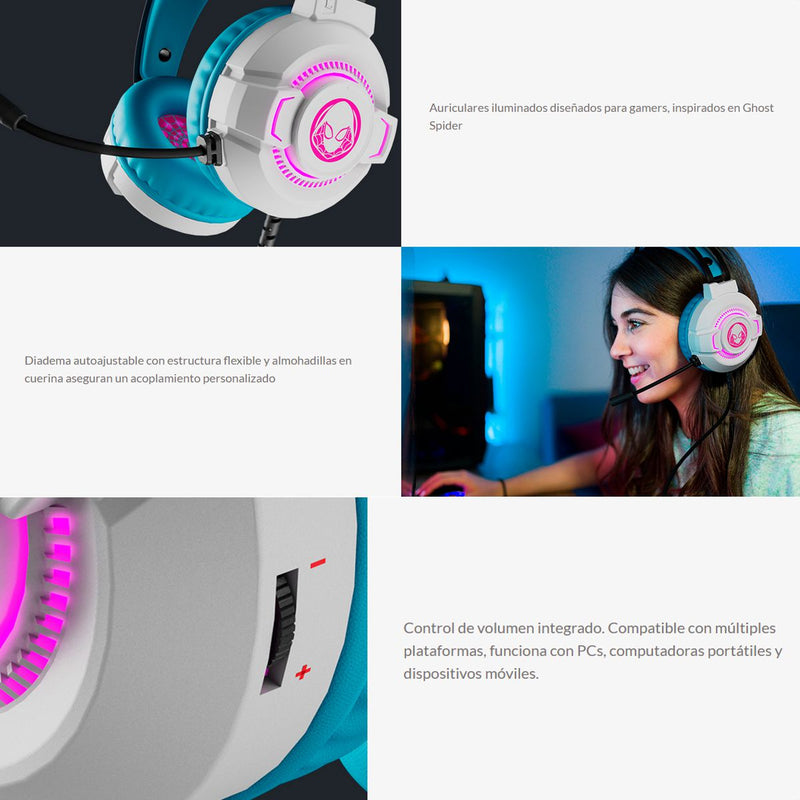 Xtech Diadema Gamer Stereo Ed Ghost Sipder Xth-m565sg