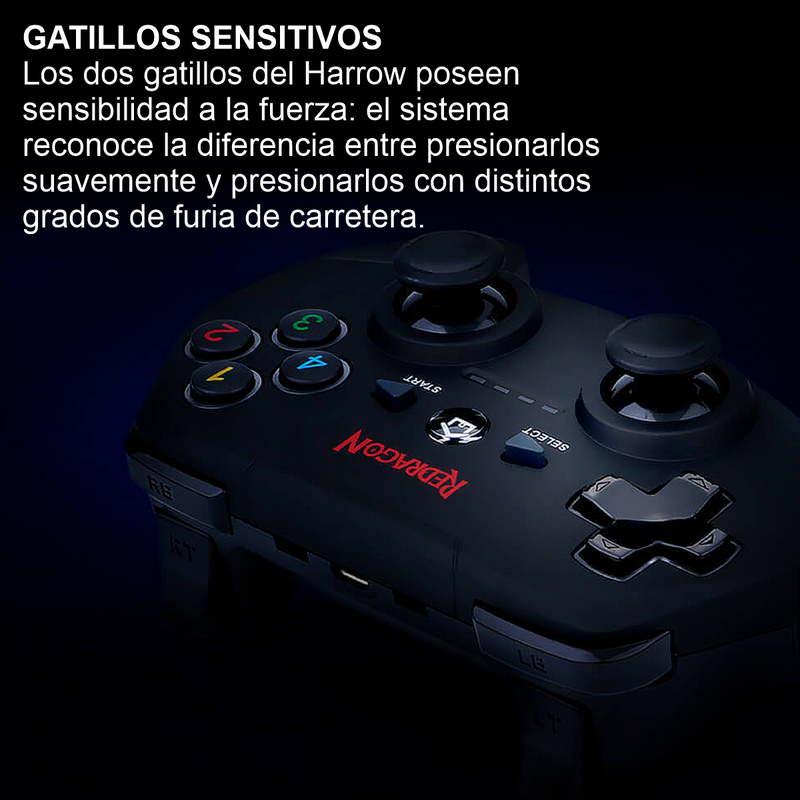Control Gamepad Inalámbrico, Redragon Harrow G808, Pc / Ps3