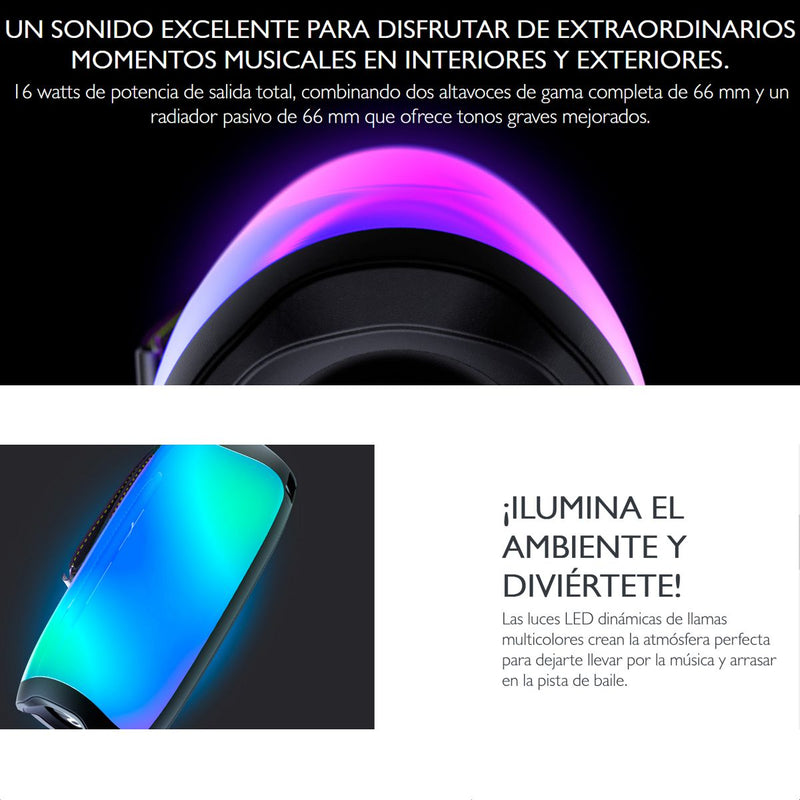 Parlante Inalambrico Bt Rgb Klipxtreme Zoundfire Pro Kbs-350