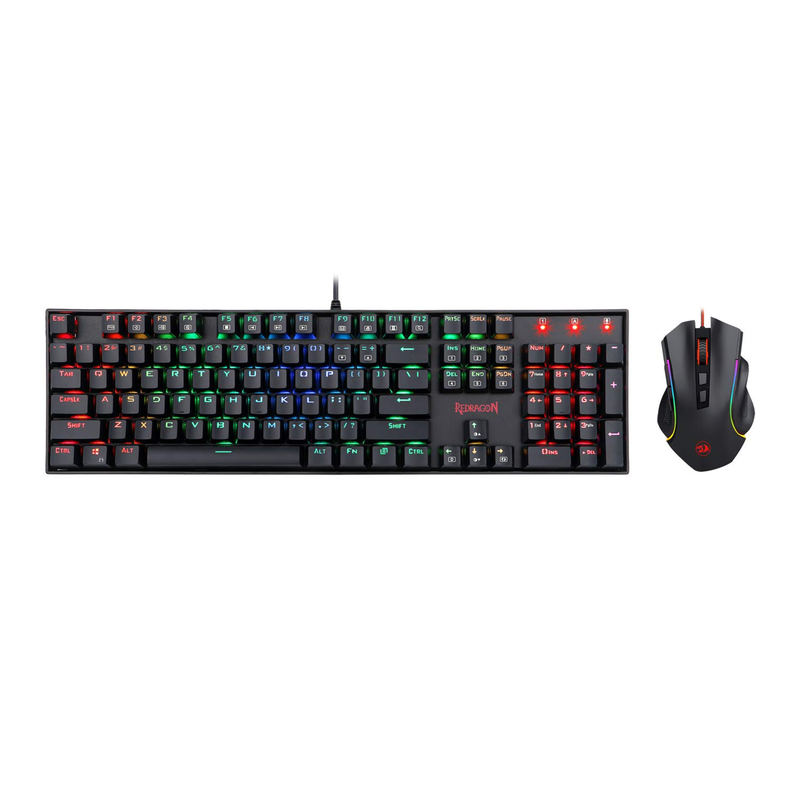 Combo Gamer Redragon K551rgb, Teclado Mecánico + Mouse M607