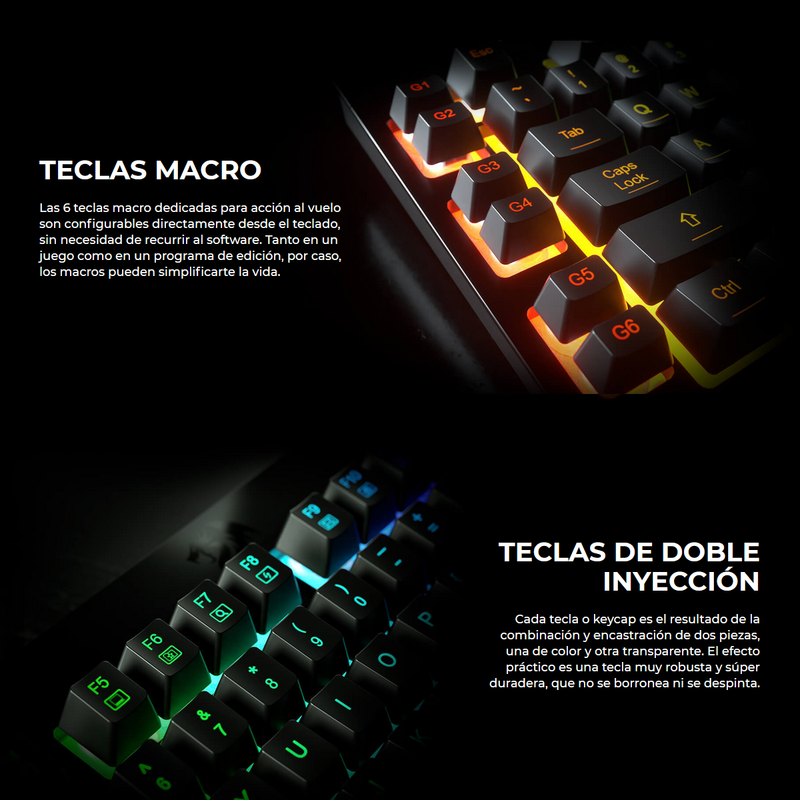 Teclado Gamer Redragon Shiva K512 Rgb Multimedia / 6 Macros