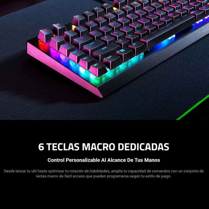 Razer Blackwidow V4 X, Teclado Gamer Mecánico Rgb Esp Yellow