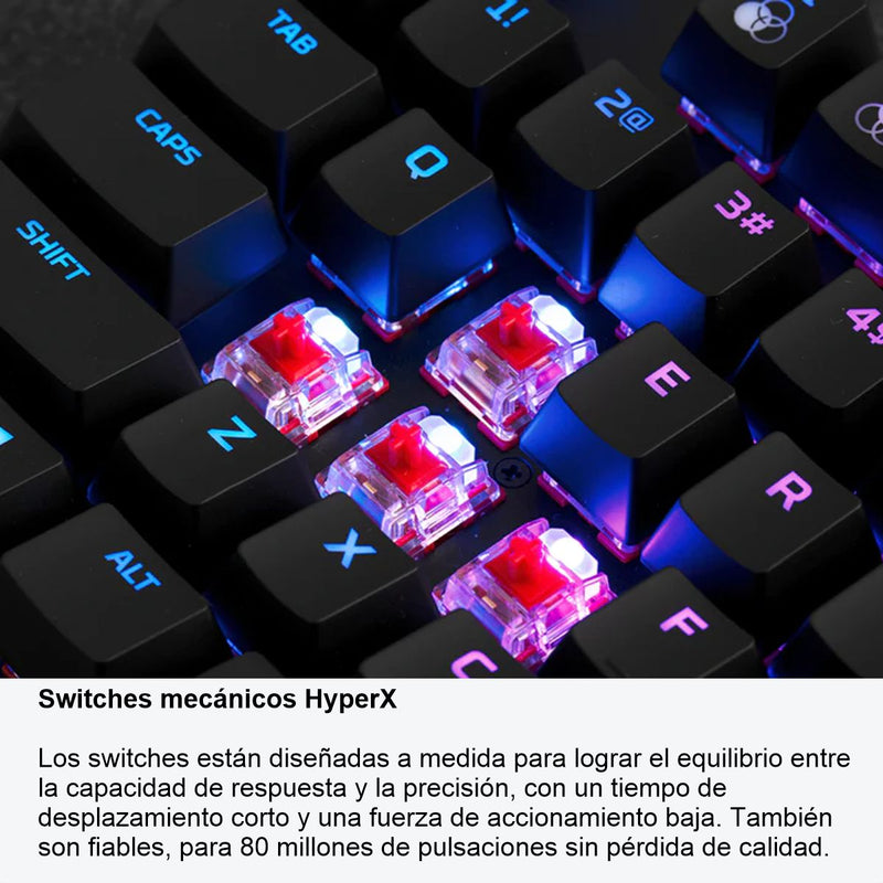 Teclado Gamer Mecánico Hyperx Alloy Origins Core Rgb / Blue