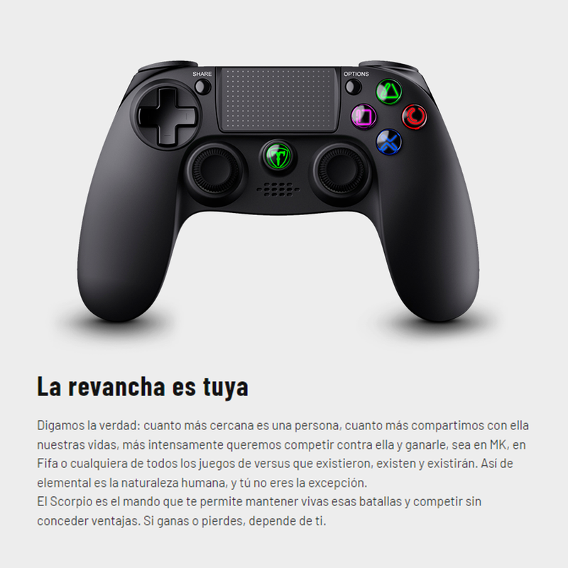 Control Dagger Control Gamepad T-Dagger Scorpio Bluetooth/USB para PC/PS4 - Negro | 2 ...
