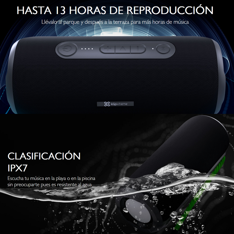 Parlante Bluetooth Impermeable Ipx7 Klip Xtreme Oryx Ksb-600