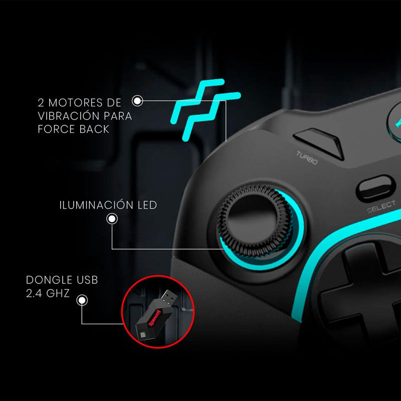 Control Gamepad Inalámbrico Redragon G808-pro Harrow Pro