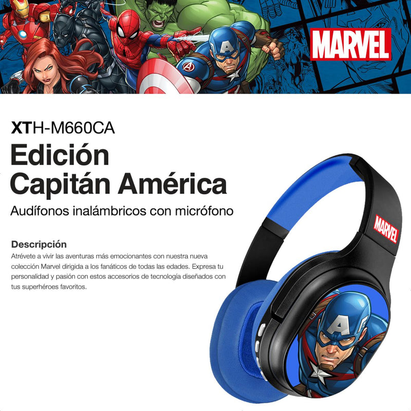 Diadema Inalámbrica Micrófono Xtech Edición Capitán América