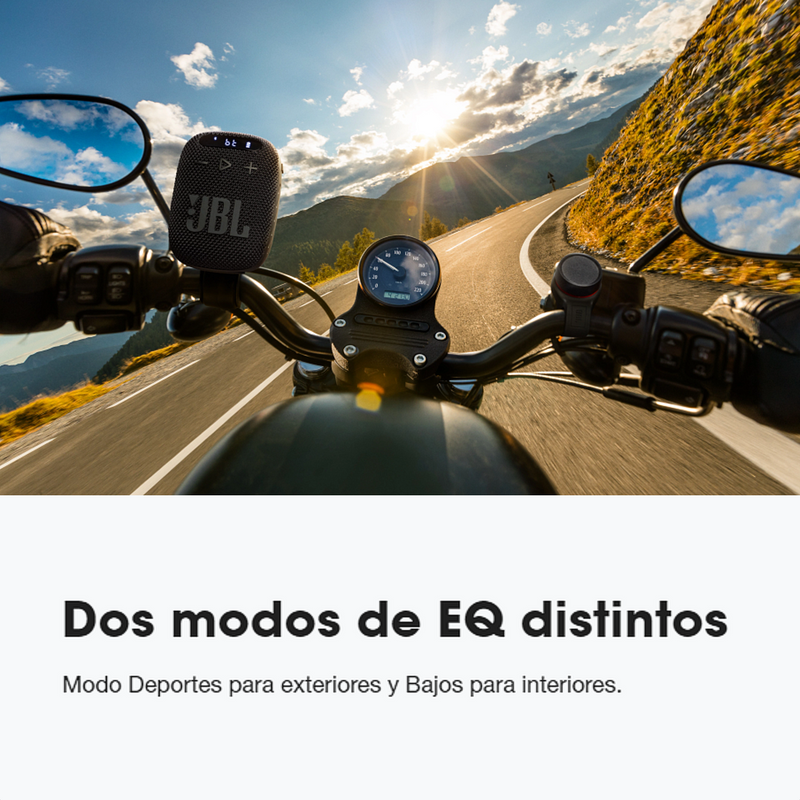 Altavoz Portátil Bluetooth JBL Wind 3 para Bicicleta/Motocicleta a Prueba de Agua y Polvo IP67