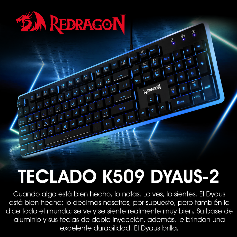 Combo Gamer Redragon Teclado Semi-mecánico K509 + Mouse M601