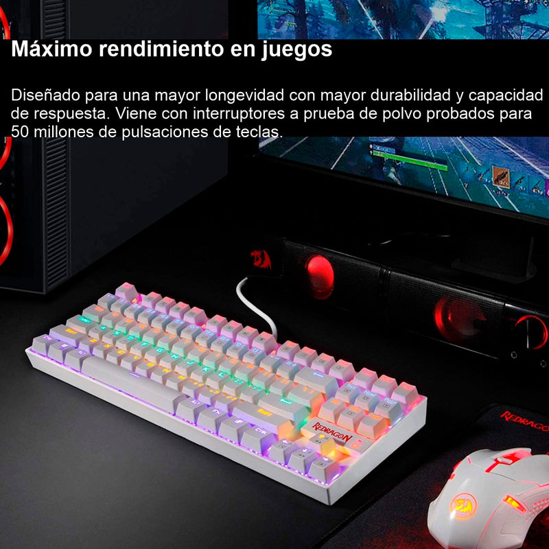 Redragon Teclado Gamer Mecánico K552w-kr Kumara, Switch Red