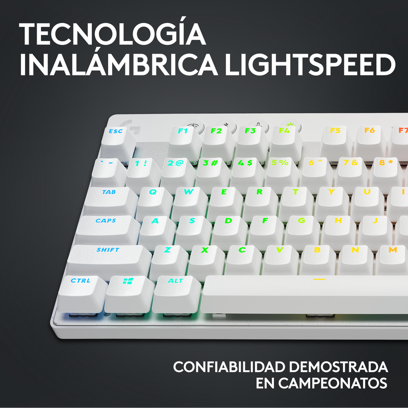 Teclado Gamer Lightspeed/bt, Logitech G Pro X Tkl / Rgb, Wht