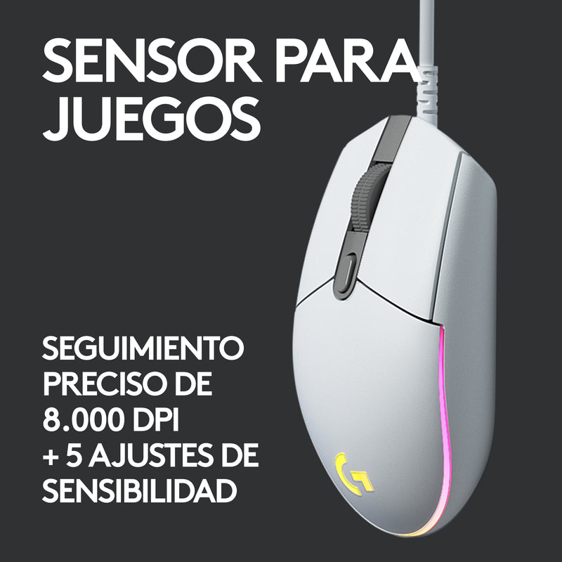 Mouse Gamer Logitech G203 Lightsync Rgb / 8000dpi - Blanco