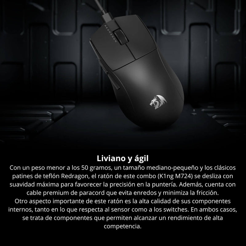 Combo Gamer 4 En 1 Redragon Gaming Essentials S147 Rbg