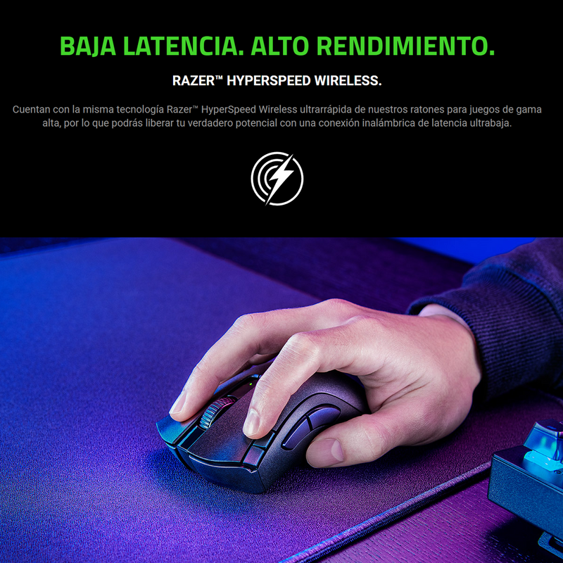 Razer Deathadder V2 X, Mouse Gamer Inalámbrico Hyperspeed