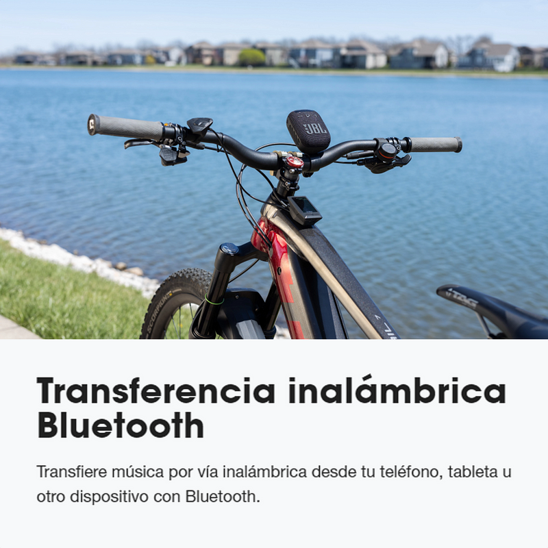 Altavoz Portátil Bluetooth JBL Wind 3 para Bicicleta/Motocicleta a Prueba de Agua y Polvo IP67