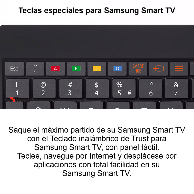 Teclado Trust Inalámbrico Con Touchpad Para Samsung Smart Tv