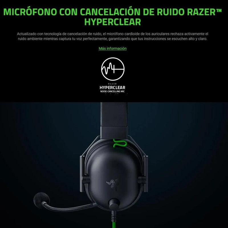 Audífonos Gamer Razer BlackShark V2 X USB Sonido 7.1 Micrófono con Cancelación de Ruido