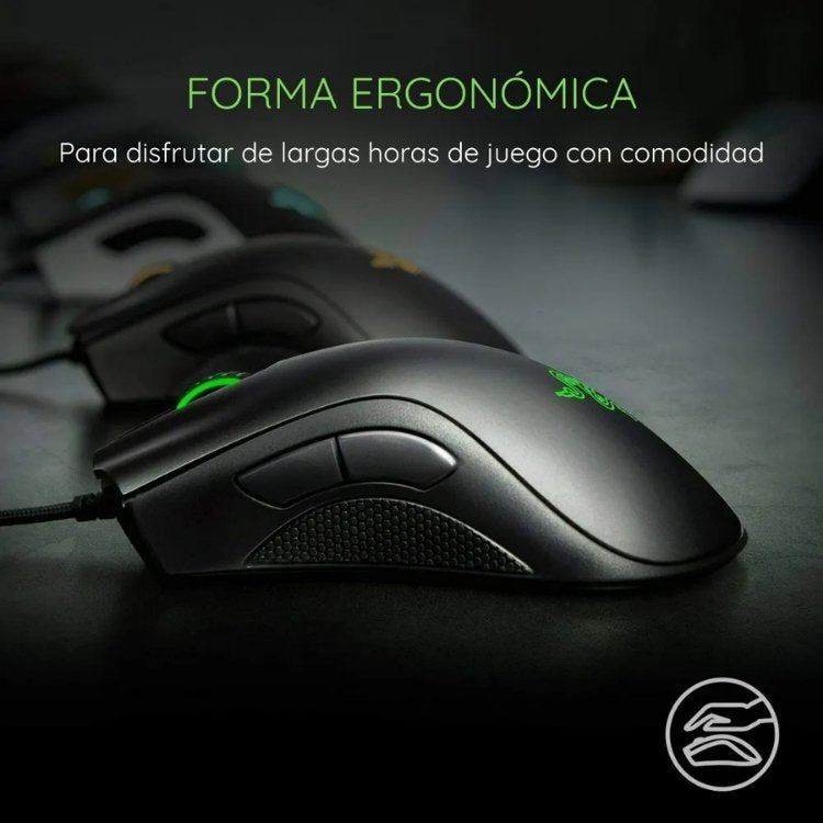 Mouse Gamer Razer DeathAdder Essential 6400 DPI Ergonómico 5 Botones Programables USB - Negro