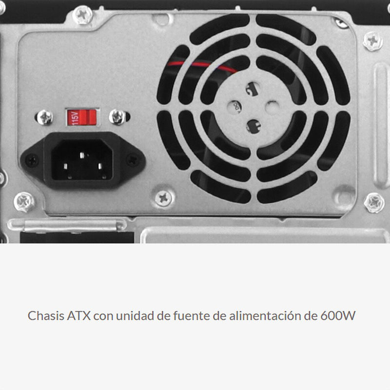 Gabinete Pc Chasis Atx + Fuente De Poder 600w, Xtech Xtq-200