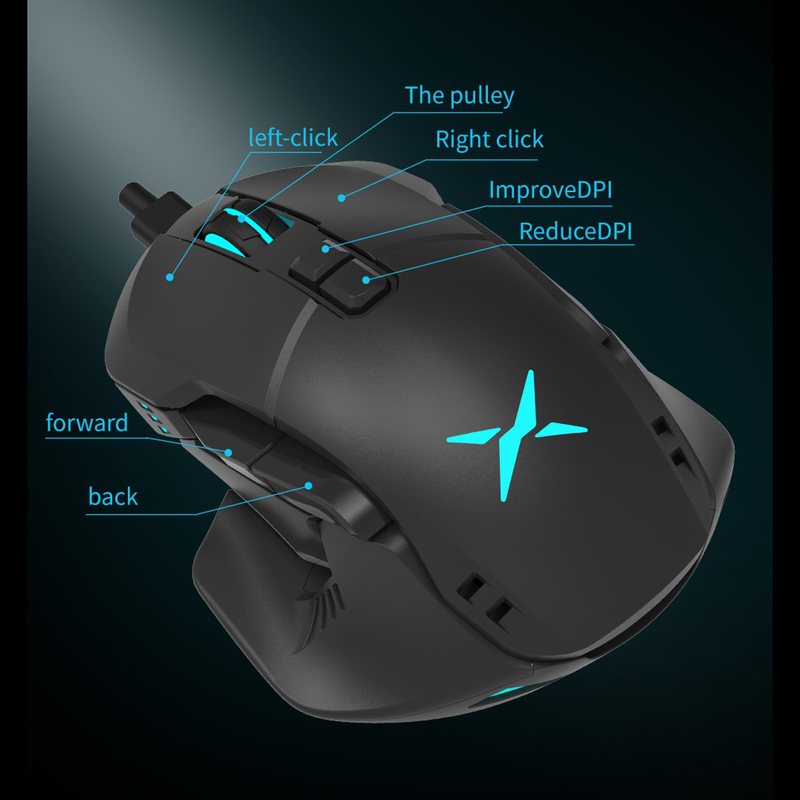 Mouse Gamer Inalámbrico Recargable Delux M629 Rgb / 16000dpi