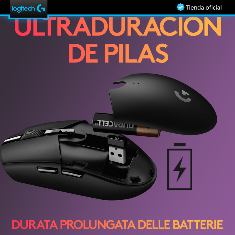 Mouse Gamer Inalámbrico Logitech G305 / 12000dpi - Negro