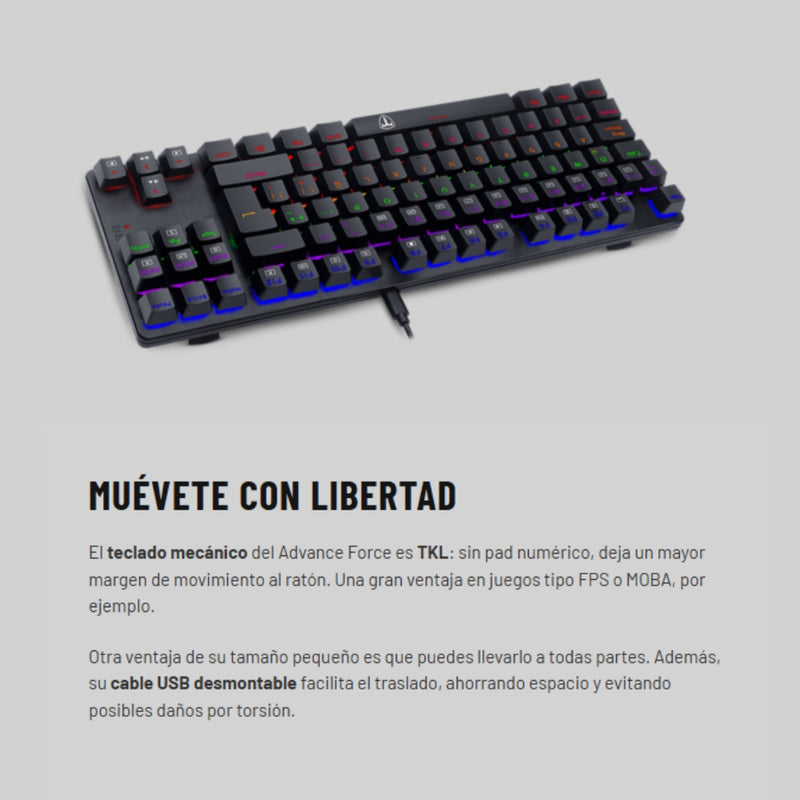 Combo Gamer 2 En 1 Teclado Mouse T-dagger Advance Force Lite