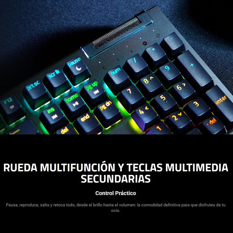 Razer Blackwidow V4 X, Teclado Gamer Mecánico Rgb Esp Yellow